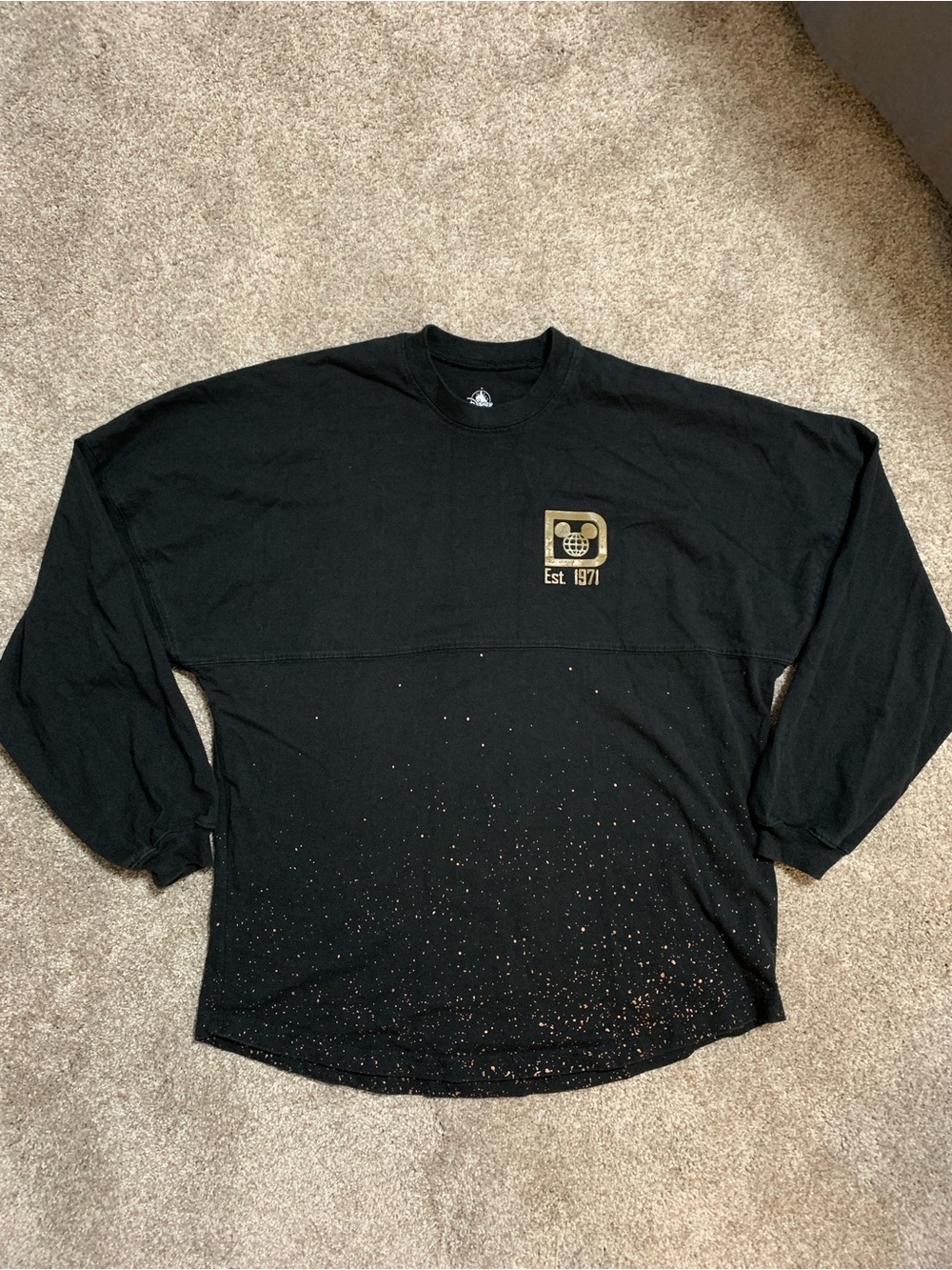 Disney Parks World Belle of Ball Bronze Puff Splatter Spirit Jersey Medium